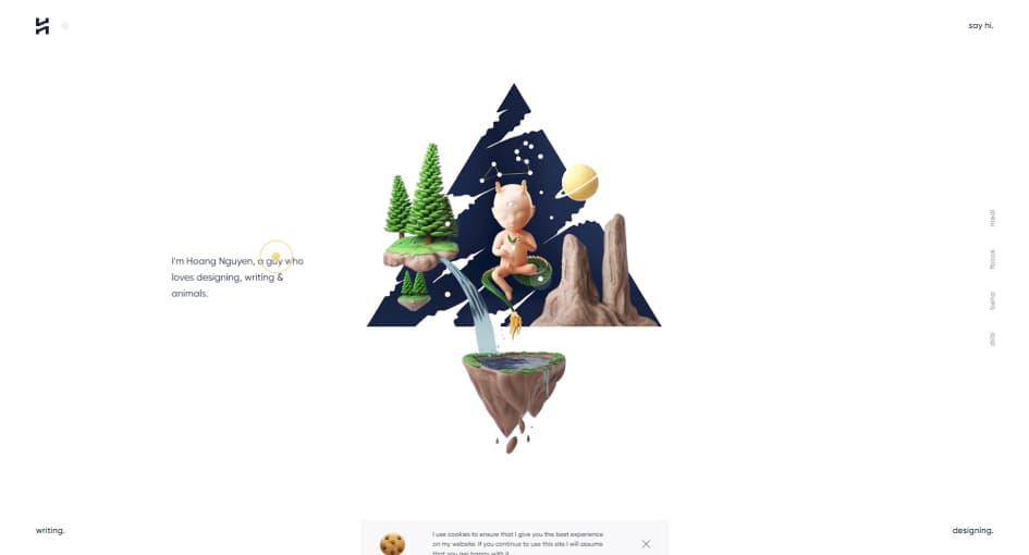 Concept of Hoang Nguen Landing Page